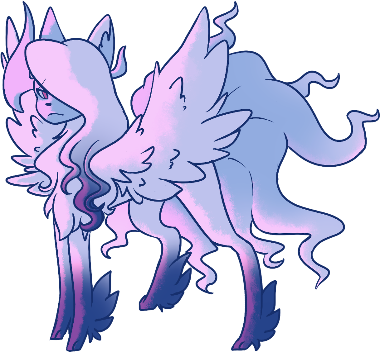 Mega Absol Alolan Ninetales - Illustration (500x459), Png Download