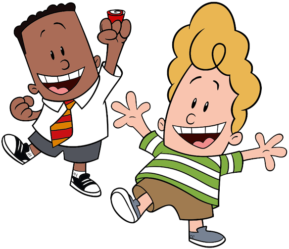 George, Harold - Black Character Captain Underpants (584x503), Png Download