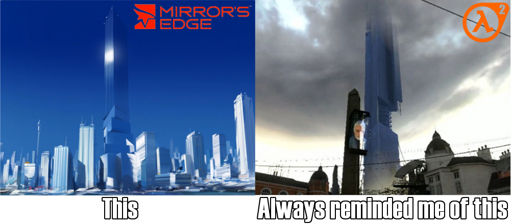 While Playing Through Mirror's Edge After Playing Through - Mirrors Edge (1001x439), Png Download