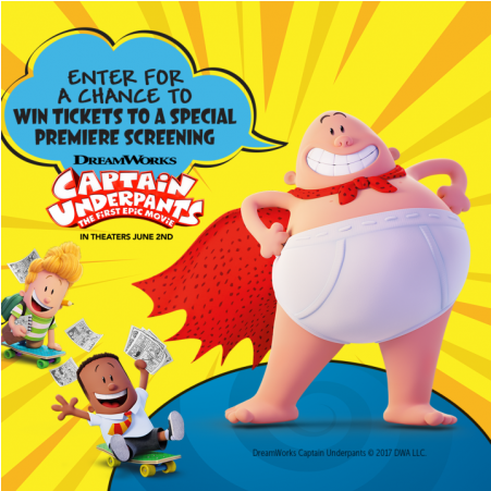 Scholastic Reading Club - Captain Underpants: The First Epic Movie (2017) (800x450), Png Download