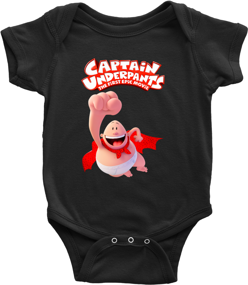 The First Epic Movie Baby Onesie Kids - Art Of Captain Underpants: The First Epic Movie (1000x1000), Png Download