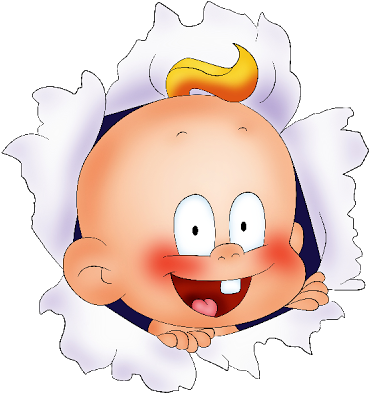 Baby Clipart Funny - Funny Baby Face Cartoon (400x400), Png Download
