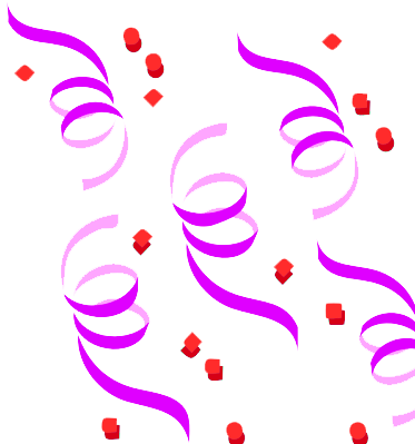 Serpentina Em Png - Confetti Clip Art (373x399), Png Download