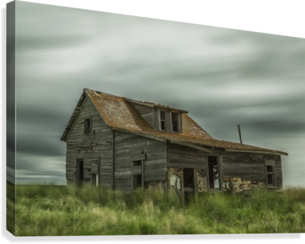Long Exposure Of Clouds Going Over An Abandoned House - Posterazzi Long Exposure Of Clouds Going Over An Ab (429x344), Png Download