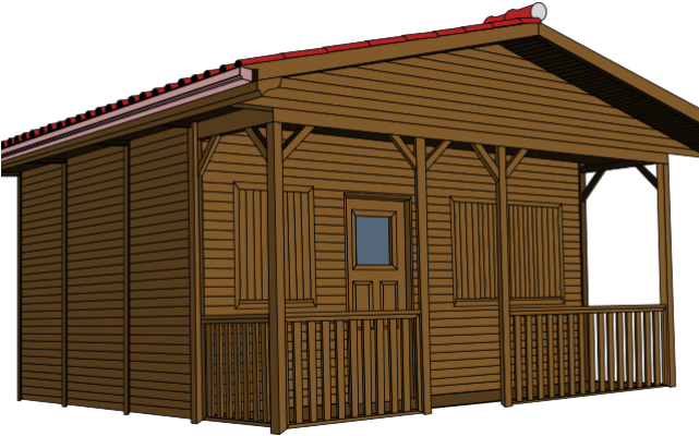 Abandoned Clipart Wooden House - Transparent Background Cabin Clipart (640x480), Png Download