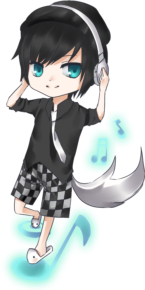 Kitsune - Karl - Cartoon (545x1024), Png Download