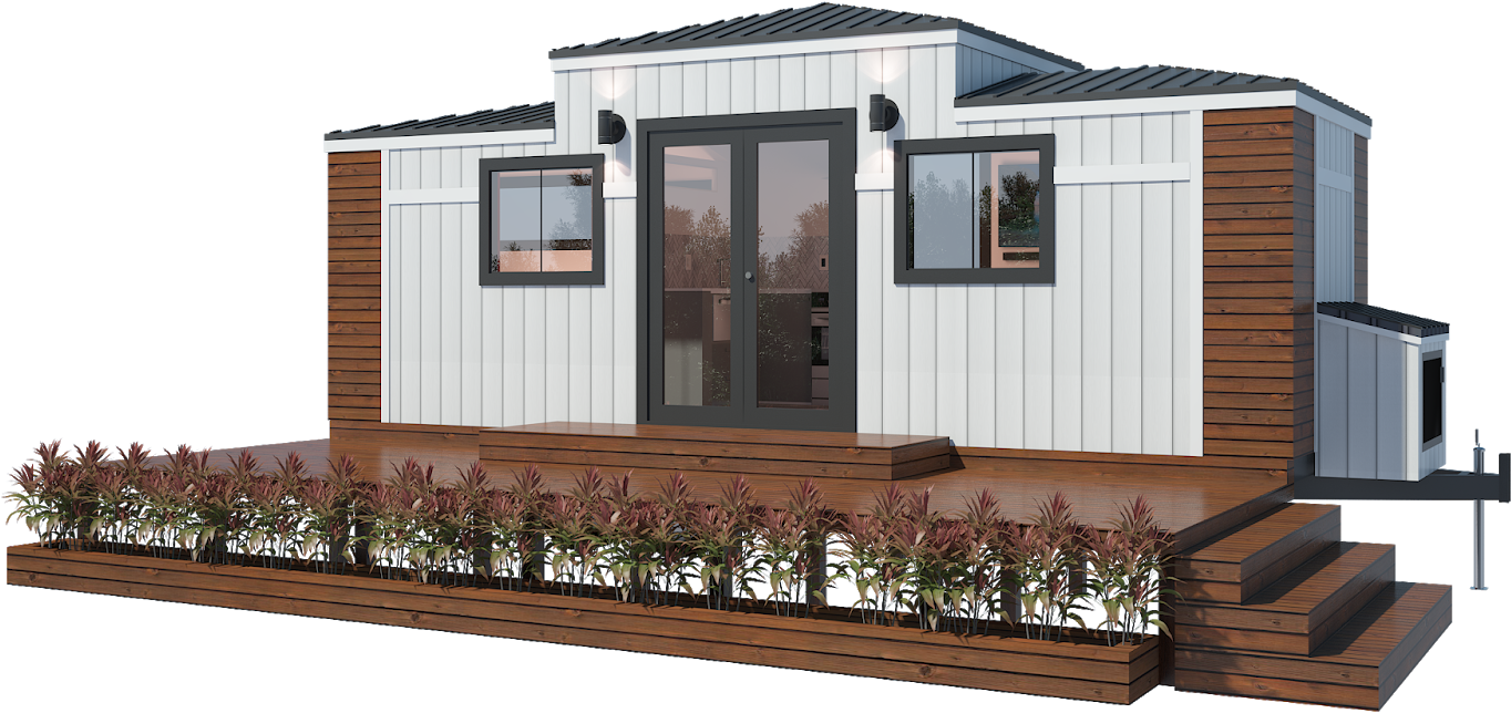 An Early Rendering Of Amelia - Street Of Dreams 2018 Tiny House (1600x900), Png Download