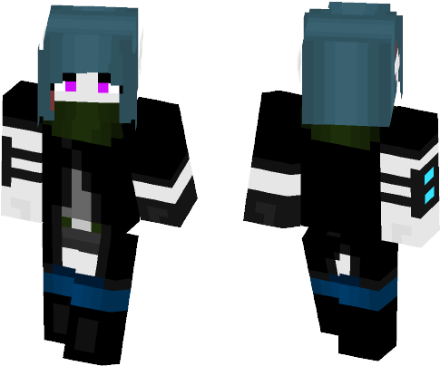 Cyberpunk Night Elf ~ὠκεαν~ - Ninjago Minecraft (584x497), Png Download