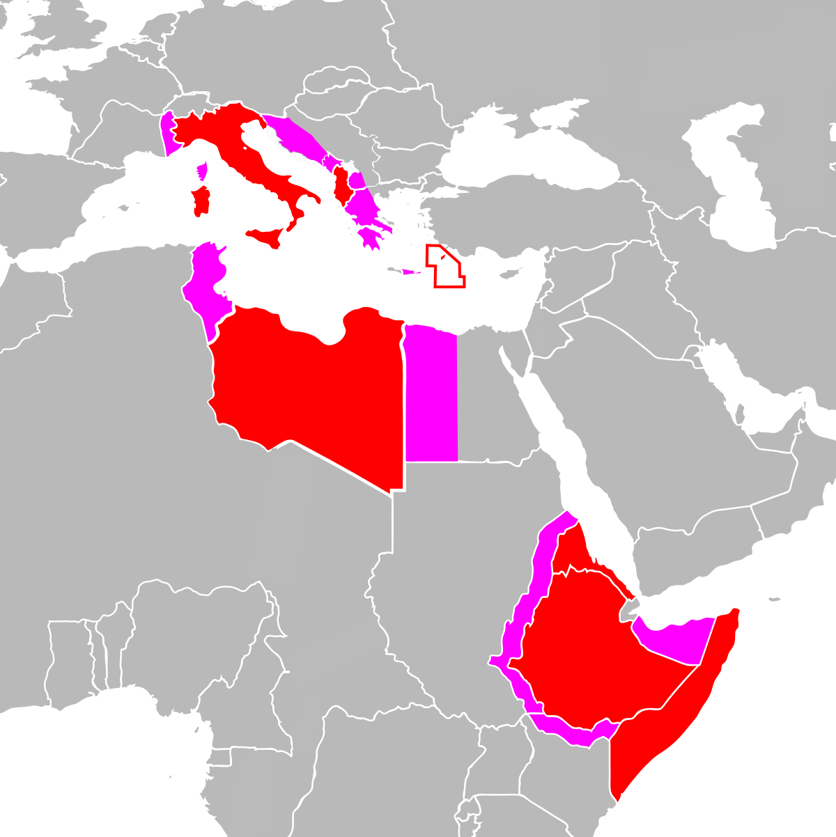 Italian Empire Ww2 (1200x1202), Png Download