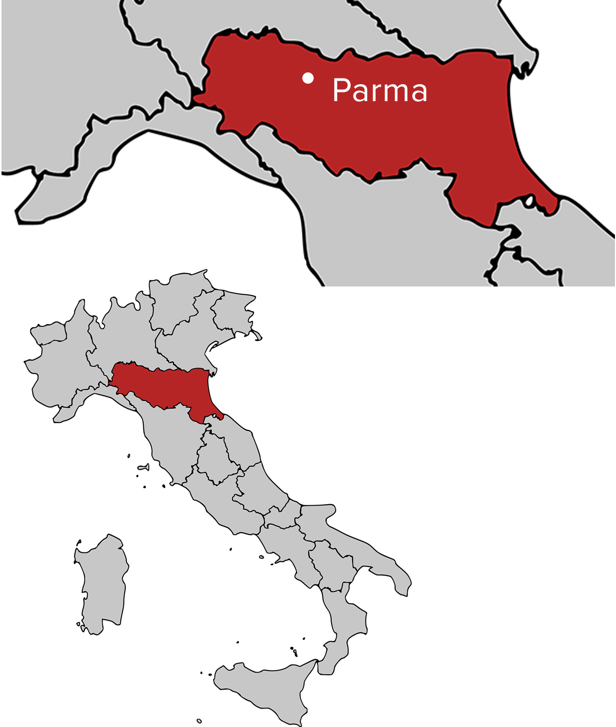 Italy Map Emilia Romagna Parma - Italy Series A Map (1200x1416), Png Download