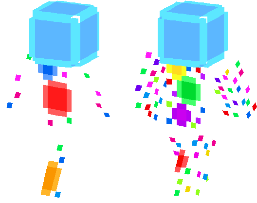Minecraft Blue Bear Skin Girl (528x418), Png Download