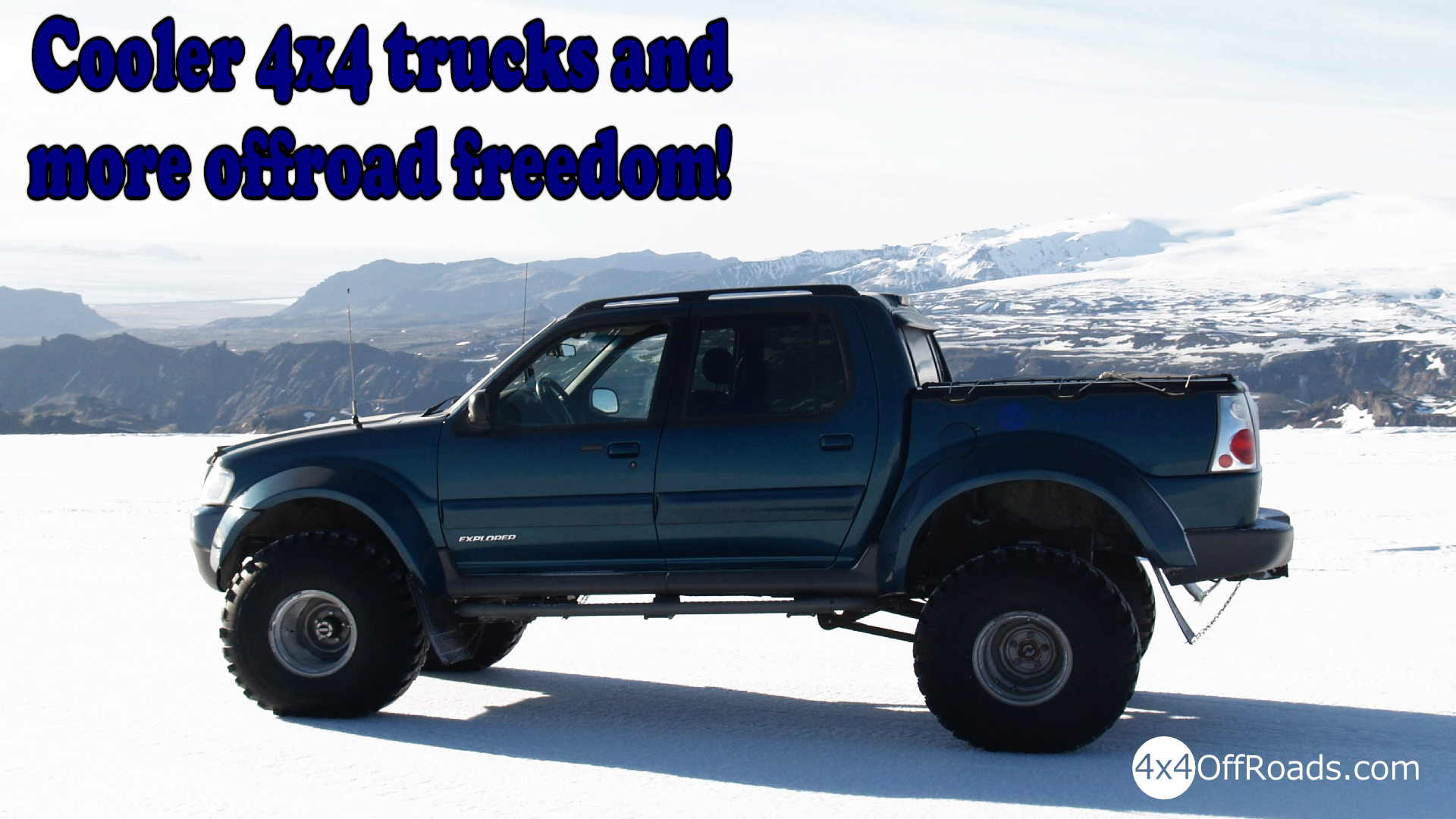Cooler Truck - Ford Explorer Sport Trac Lifted (1920x1080), Png Download