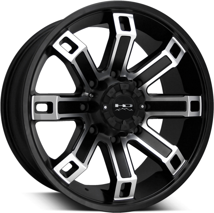 Hd Off-road Back Country Satin Black Machined - Remington Wheels (760x760), Png Download