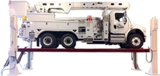 4 Post Lift - Military (570x380), Png Download