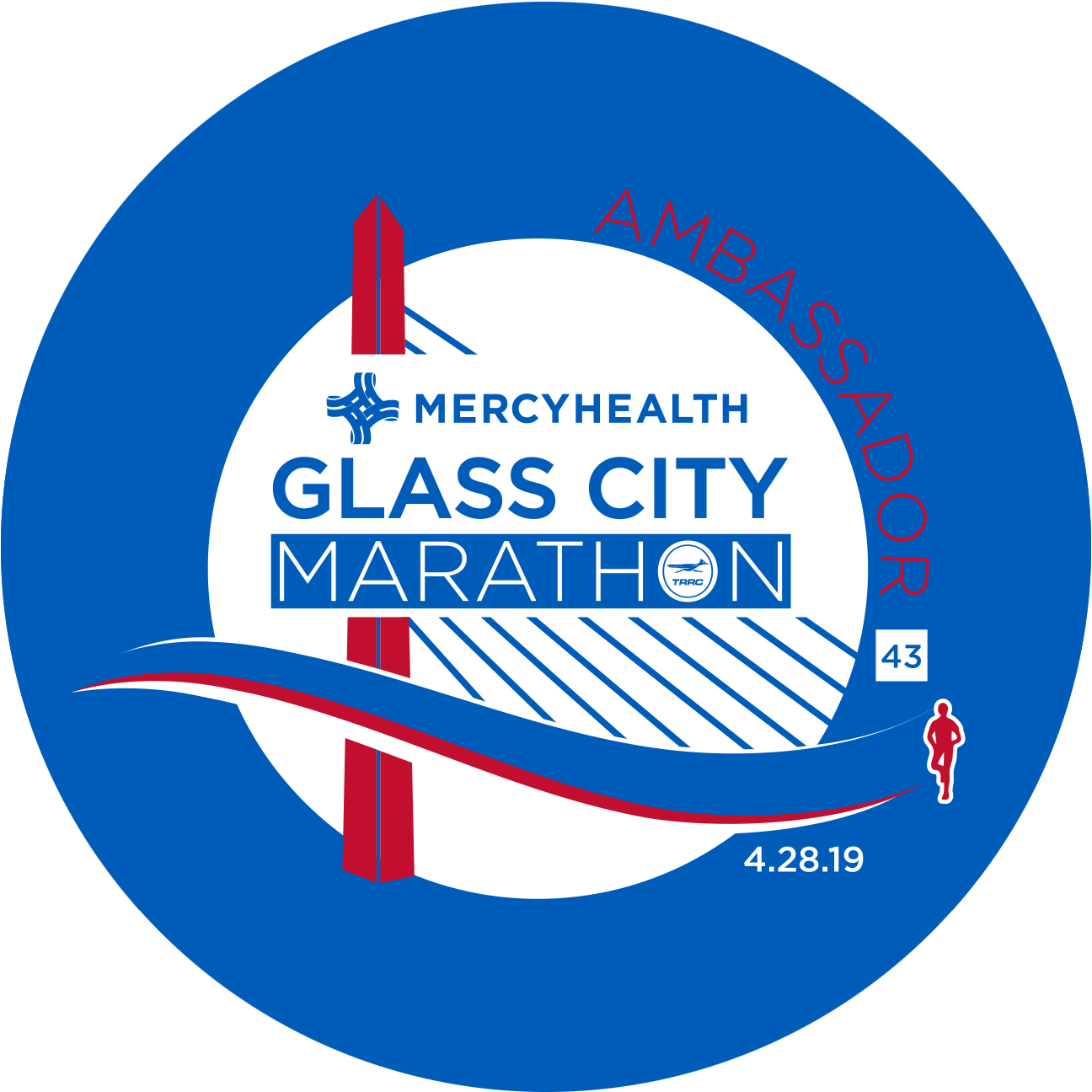 Mercy Health Glass City Marathon Ambassador - Glass City Marathon (1296x1296), Png Download