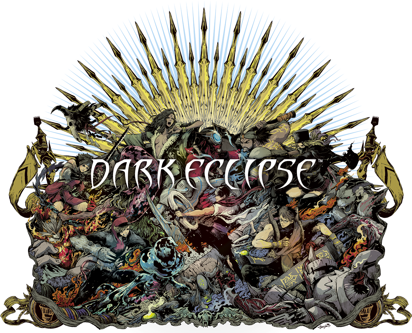 Dark Eclipse Key Art With Logo - Dark Eclipse (1920x1080), Png Download