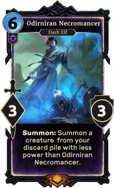 Odirniran Necromancer - Card - Legends Decks - The - Elder Scrolls Legends Almalexia (409x663), Png Download