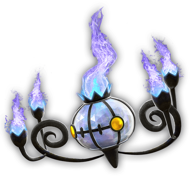 Pokkén Tournament Purple - Pokken Chandelure (850x850), Png Download