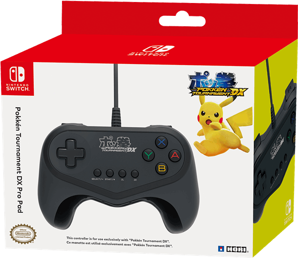 Nintendo Switch Official Hori Usb Wired Pokken Dx Controller - Pokken Tournament Controller Switch (600x600), Png Download