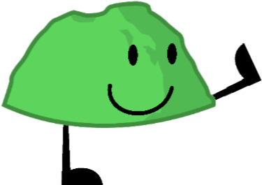 Green Rocky Likes His Own Legs - Bfdi Green Rocky (428x325), Png Download