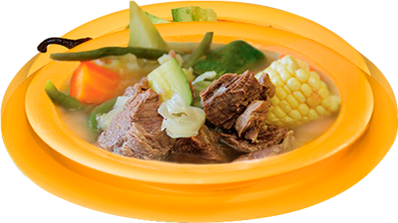 Caldo De Res, Con Verduras Variadas, Acompañado De (600x383), Png Download