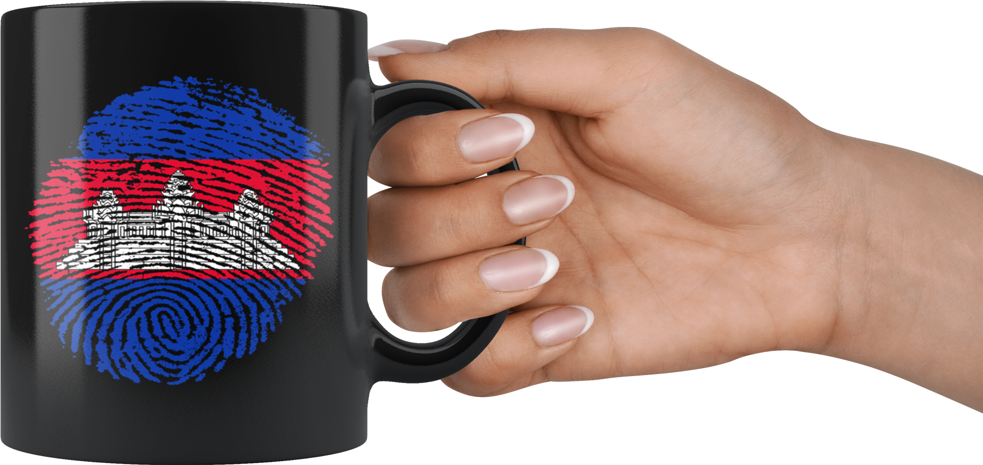 Cambodia Thumbprint Flag 11oz Mug - Mug (2000x2000), Png Download
