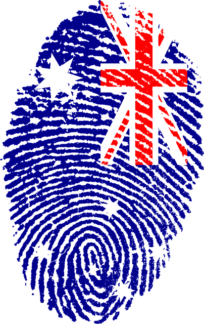 How Do I Go From A 457 Visa To Permanent Residence - Australia Flag Fingerprint (404x640), Png Download