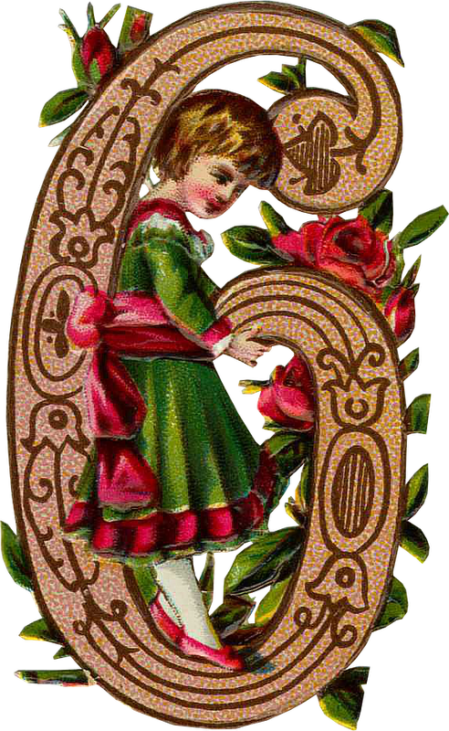 Victorian Die Cut - Vintage Numbers (492x800), Png Download