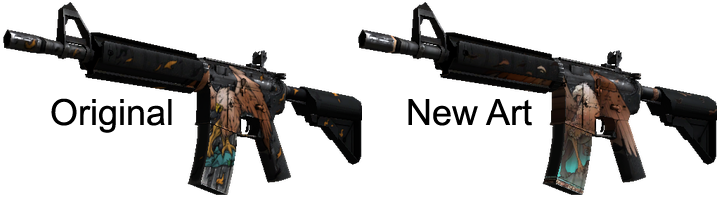 S500newold - M4a4 Griffin Fn (720x197), Png Download