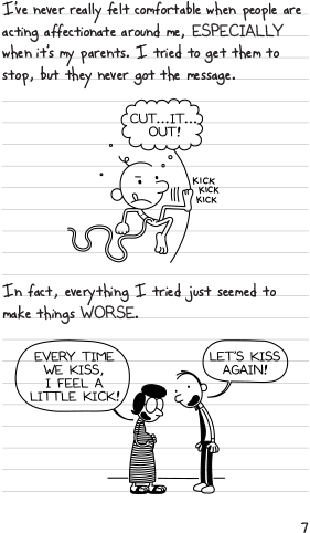 Wimpy7 Firstday-7 - Diary Of A Wimpy Kid The Third Wheel First Page (348x510), Png Download