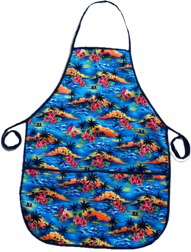 Kitchen Wine Apron Palm Island B (500x500), Png Download
