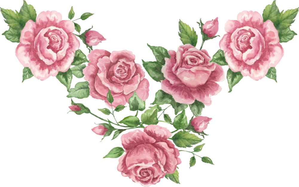 Rose Border Clip Art (1000x626), Png Download