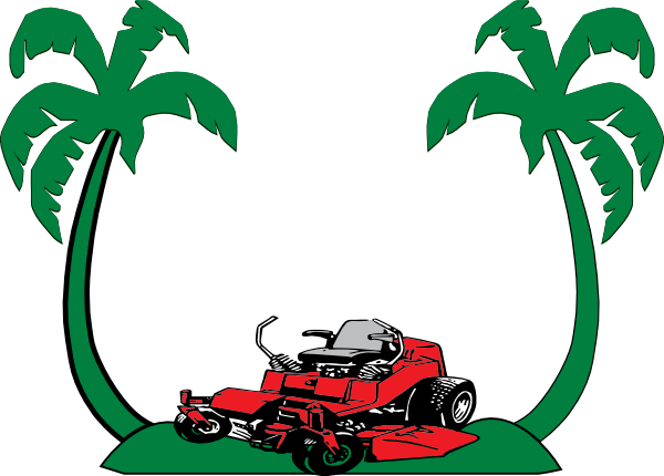 One Lawn Mower - Beach Silhouette Clip Art (600x430), Png Download