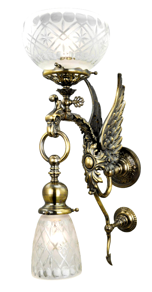 Ceiling Lights, Victorian And Rococo Wall Sconces - Sconce (520x1000), Png Download