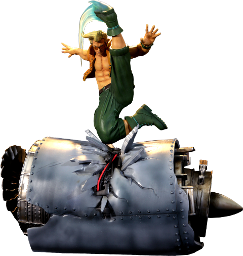 Charlie Nash Diorama - Charlie (480x506), Png Download