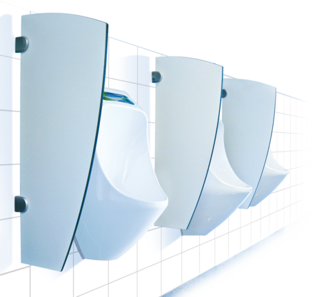 Tabique Separador Y Elemento Estético En Uno - Urinal Partition Glass (460x431), Png Download