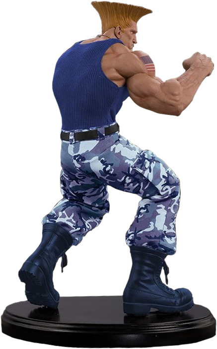 Guile Player 2 Exclusive 1/4 Scale Statue - Guile Street Fighter Png (437x704), Png Download