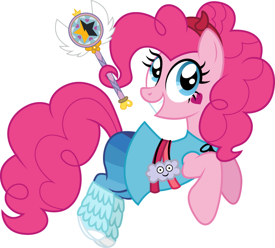 Cloudyglow, Clothes, Crossover, Disney, Earth Pony, - Star Butterfly And Pinkie Pie (886x800), Png Download