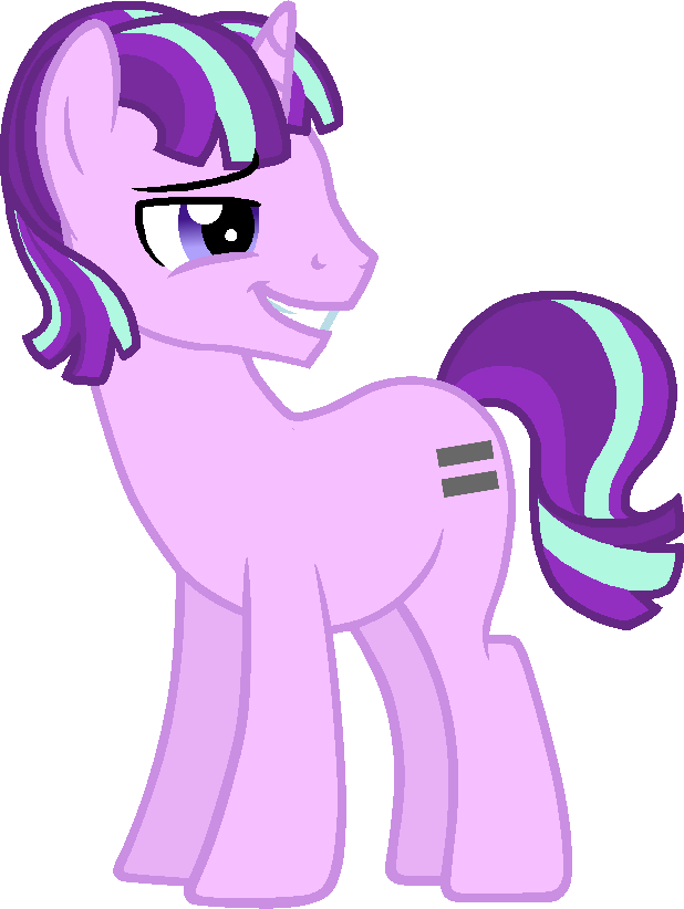 Starryoak, Rule 63, Safe, Simple Background, Solo, - Mlp Colt Version Of Starlight Glimmer (618x822), Png Download