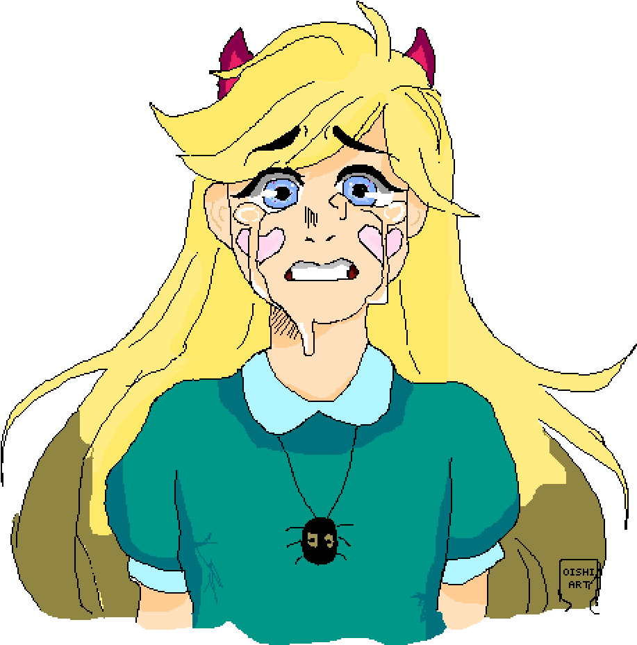 Sad Star Butterfly - Star Butterfly Sad Art (998x1000), Png Download