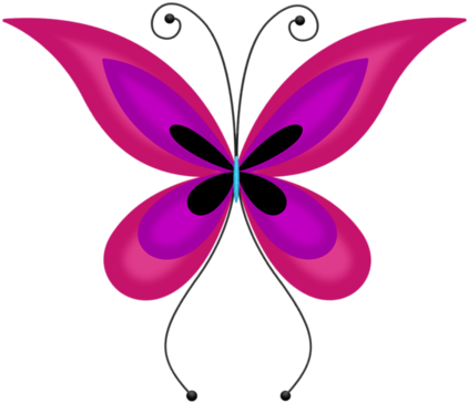 Emo Clipart Butterfly - كيف رسم جناح فراشة (500x500), Png Download