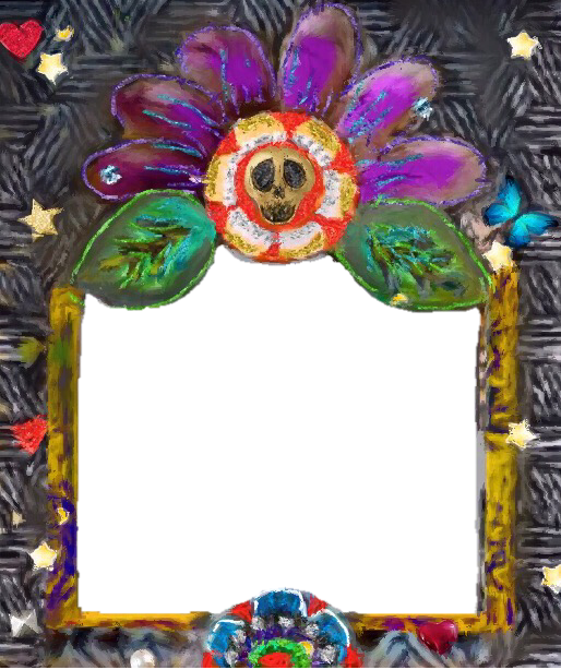 Dia De Los Muertos Day Of The Dead Free To Use Digital - Day Of The Dead Frame Png (514x614), Png Download