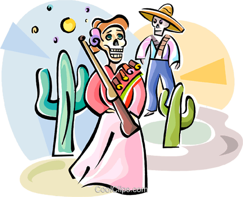 Día De Muertos Royalty Free Vector Clip Art Illustration - Day Of The Dead (480x388), Png Download