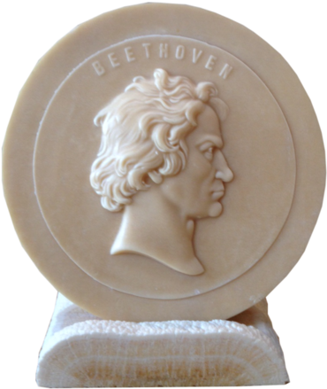 Beethoven - Bust (389x450), Png Download
