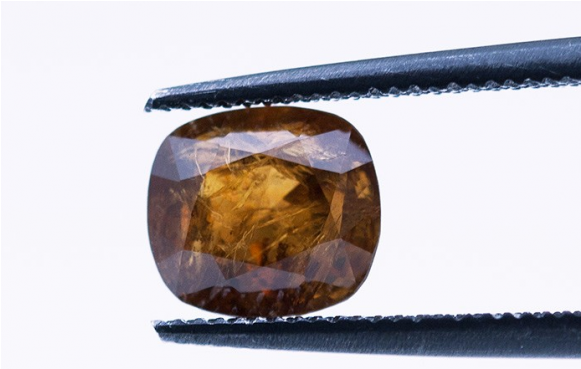 50ct Hibonite Gia Cert Cushion Cut Gemstone - Gemstone (580x580), Png Download