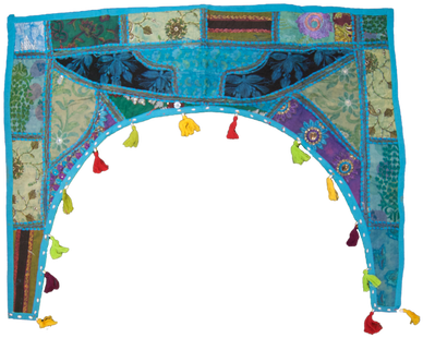 Handstitched Indian Patchwork Doorway Cover - Arch (498x333), Png Download