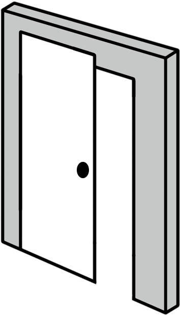 Along A Doorway, And All Mechanism Is Hidden Behind - Door (523x648), Png Download