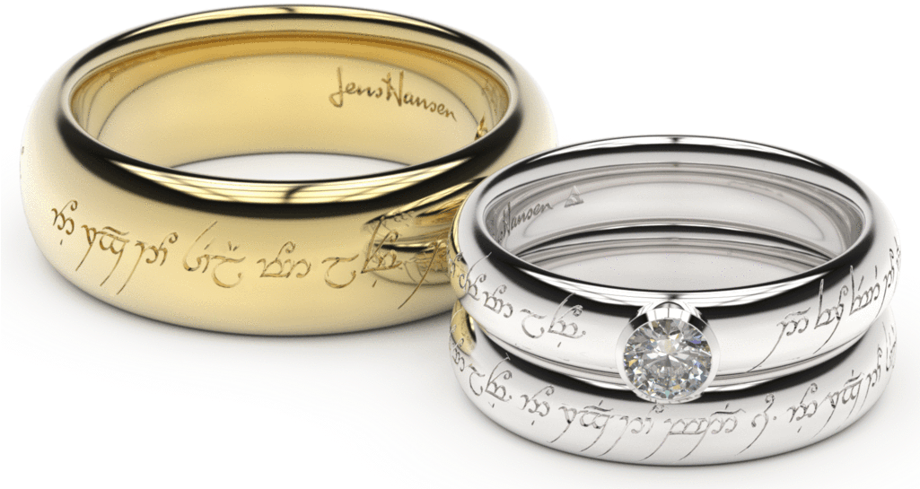Precious Lord Of The Rings Pendant Necklace - Engagement Ring (1024x554), Png Download