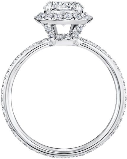 The One, An Exceptional Engagement Ring By Harry Winston - Harry Winston Oval Halo Ring (1024x683), Png Download