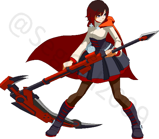 21 May - Cross Tag Battle Ruby Gif (555x485), Png Download